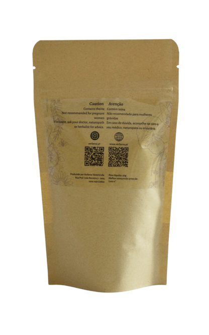 Kraft paper packaging with a QR code on a white background